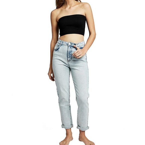 COTTON ON light retro acid wash mom jeans - Picture 4 of 4